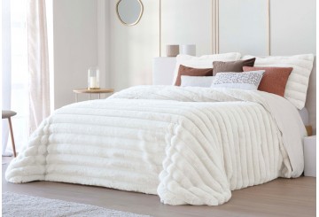 Comforter Sherpa Fun&deco CEDRIC Blanco