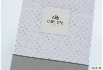 Juego Sábana 30/27 Estampada CARPE DIEM Cella gris