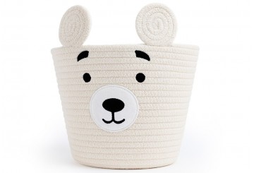 Cesta Infantil Multiusos INTERBABY Oso Flores Petalos Cesta003