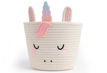 Cesta Infantil Multiusos INTERBABY Unicornio Cesta004