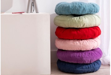 Set 6 Cojines Suelo 38cm EDEN Infantiles Chenilla Colores Surtid