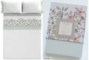 J.Sábana 30/27 Estampada CLARA VIDAL Creta verde