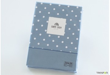 Juego Sábana 30/27 Estampada CARPE DIEM Dondo azul