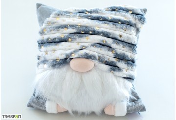 Funda Cojín 45x45 Navidad MC Formas Duende azul