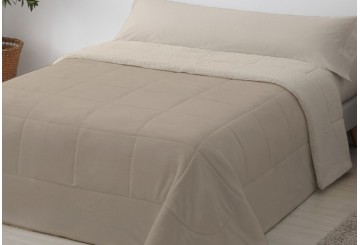 Edredón Conforter Coralina + Sherpa PADUANA Liso beige