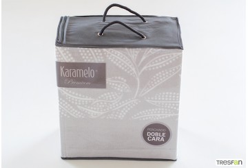 Sábana Invierno Coralina KARAMELO Premium Doble Cara Eira gris