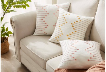 Funda Cojín 45x45 Artesanal CAMALTEX Nature Eivissa