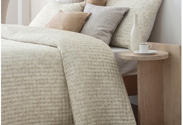 Colcha Bouti Entr. 150gr FUNDECO Jacquard Reversible Elody beige