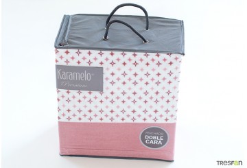Sábana Invierno Coralina KARAMELO Premium DobleCara Evania coral