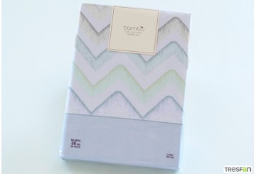 J.Sábana 100% Algodón Estampada 30/27 BAMBÙ Flash azul