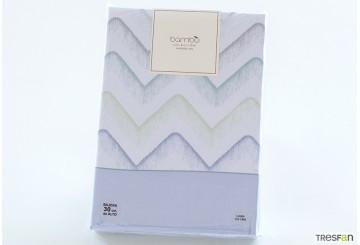 J.Sábana 100% Algodón Estampada 30/27 BAMBÙ Flash azul