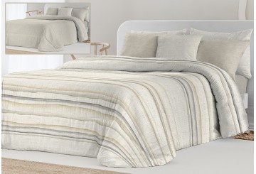 Edredón Conforter Estampado FUNDECO Reversible Gael beige