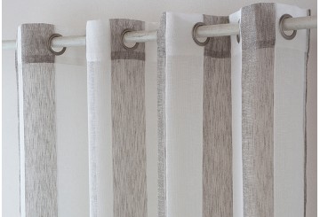 Cortina Confeccionada FUNDECO Visillo Habana marrón