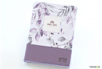 Juego Sábana 30/27 Estampada CARPE DIEM Hoa morado