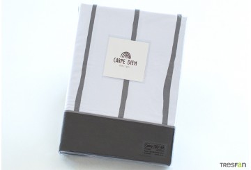 Juego Sábana 30/27 Estampada CARPE DIEM Iam gris