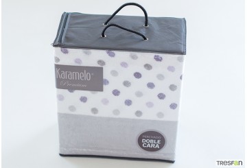 Sábana Invierno Coralina KARAMELO Premium Doble Cara Idelia gris