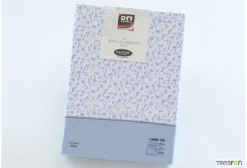 J.Sábana 100% Algodón Estampada PLATINIUM Ivana azul