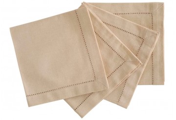 Set 4 Servilletas Tela 40x40 ATMOSPHERA Algodón Jane Beige