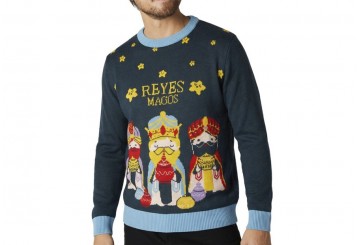Jersey Punto Tallas Adulto Navideño D'CASA Rayes Magos 311651