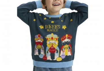 Jersey Punto Tallas Infantil Navideño D'CASA Rayes Magos 311650