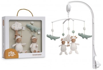 Carrusel Musical Giratorio INTERBABY Jirafa Savanna