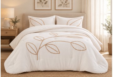 Edredón Duvet Bordado Relieve CLARA VIDAL Jules natural