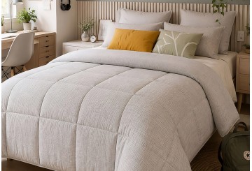 Edredón Duvet Comforter Hilo Tintado ATENAS Keila marrón