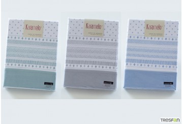 J.Sábana 30/27 Estampada KARAMELO Biés+Aplicación Lais