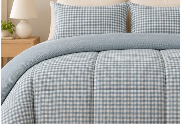 Edredón Duvet Comforter Hilo Tintado ATENAS Larissa azul