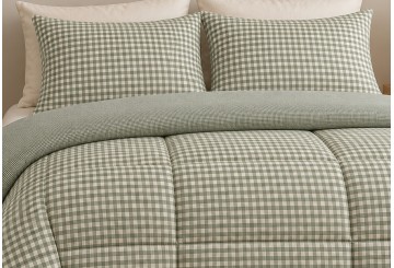 Edredón Duvet Comforter Hilo Tintado ATENAS Larissa verde