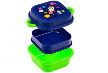 Fiambrera Táper Bento PUCKATOR Cierre Click Space Cadet