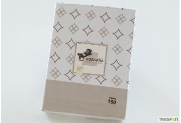 Juego Sábana Económica Microfibra ROSSANA Leo beige