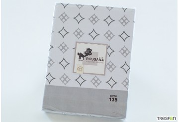 Juego Sábana Económica Microfibra ROSSANA Leo gris