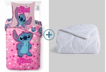 Pack Funda Nórdica+Relleno Nórdico LICENCIA Lilo & Stitch Heart