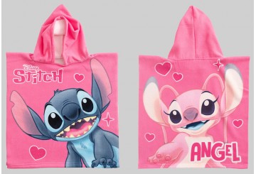 Poncho Playa Infantil Microfibra 55x110 Lilo & Stitch ANGEL