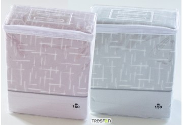 Sábana Pirineo 3 piezas NECTARINA Doble Cara Livia Nude-Gris