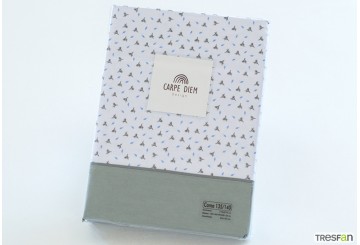 Juego Sábana 30/27 Estampada CARPE DIEM Meum verde