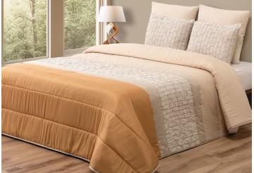 Edredón Comforter Jacquard + 2 Cojines Llenos PT Económico Milao