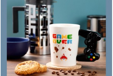 Taza Mug Cerámica 40cl Asa Forma PUCKATOR Pixel Game Over