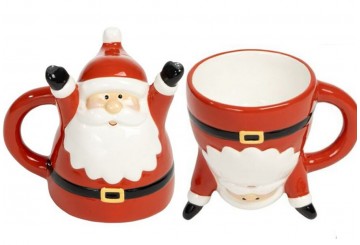Taza Mug 207ML Cerámica de Forma D'CASA Papa Noel 312028
