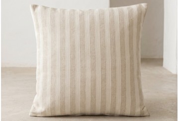 Pack 2 Funda Cojín 45x45 GAMUSI Algodón Linea Relieve Munt taupe