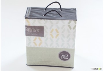 Sábana Invierno Coralina KARAMELO Premium Doble Cara Nalia verde