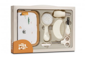 Kit Neceser Higiene y Cuidado del Bebé INTERBABY Savanna beige