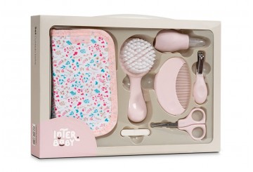 Kit Neceser Higiene y Cuidado del Bebé INTERBABY Flores Petalos