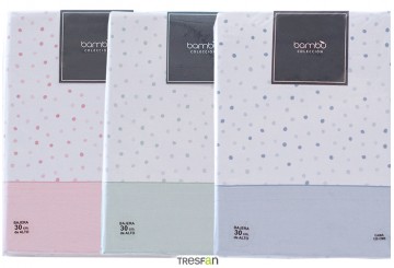 J.Sábana 30/27 Estampada BAMBÙ Nopal Azul-Nude-Verde