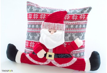 Funda Cojín 45x45 Navidad MC Formas Papa Noel patas