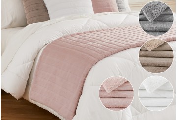 Pie de Cama 60x225cm Reversible Pelo-Sherpa CAMALTEX Angora