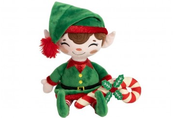 Peluche Navideño 40cm Altura D'CASA Elfo Sentado 308976