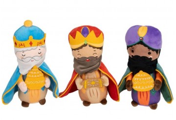 Set 3 Peluches 23cm-Altura D'CASA Reyes Magos 308973