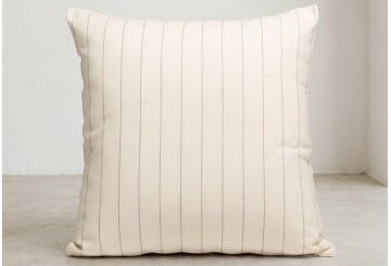 Pack 2 Funda Cojín 45x45 GAMUSI Algodón Relieve Pespunt crudo